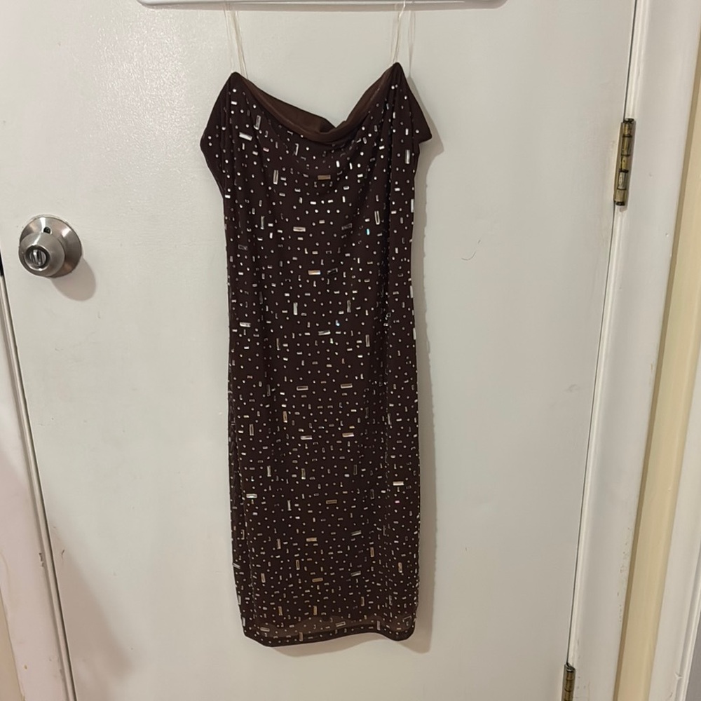Windsor Brown Sequin Bodycon Dress